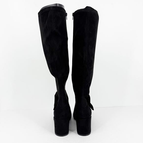 Vaneli Womens Sorina Tall Boots Size 11M Black Suede Slip On Flared Heel NIB - Picture 9 of 13
